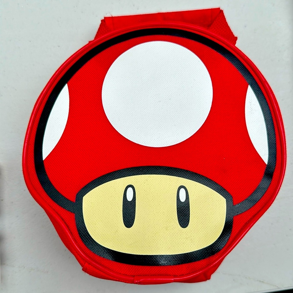 NINTENDO Super Mario Bros. Toad Mushroom Insulated Lunch Bag OFFICIAL Used
